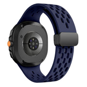 For Samsung Galaxy Watch8 / Watch8 Classic Mesh Magnetic Silicone Watch Band(Midnight Blue)