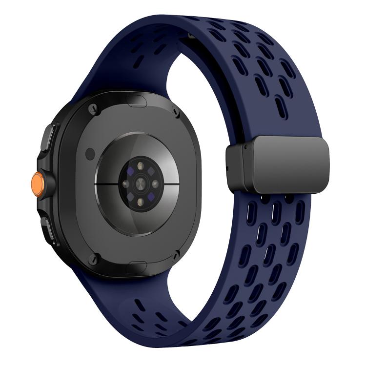 For Samsung Galaxy Watch8 / Watch8 Classic Mesh Magnetic Silicone Watch Band(Midnight Blue)