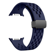 For Samsung Galaxy Watch8 / Watch8 Classic Mesh Magnetic Silicone Watch Band(Midnight Blue)