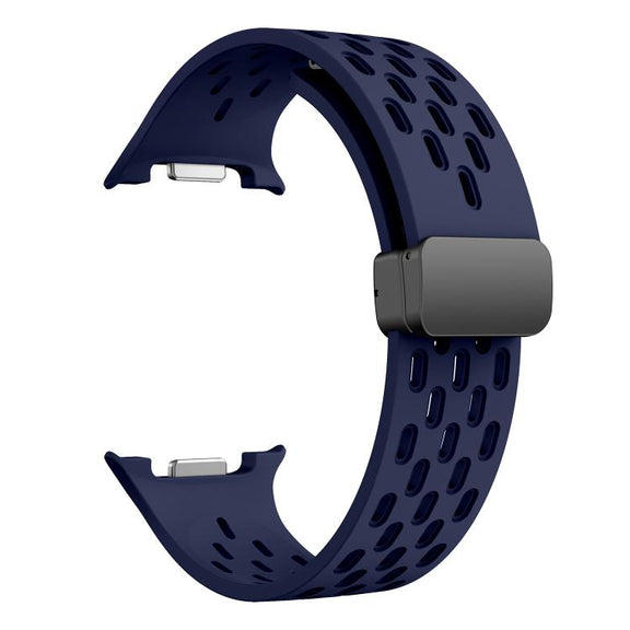 For Samsung Galaxy Watch8 / Watch8 Classic Mesh Magnetic Silicone Watch Band(Midnight Blue)