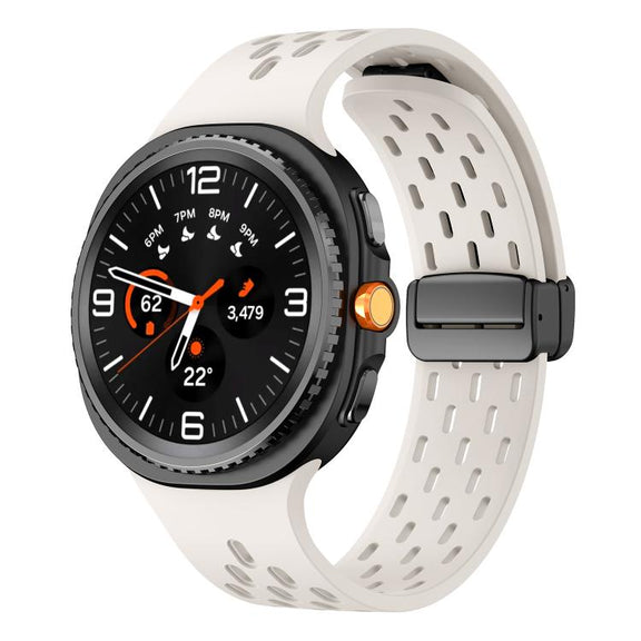 For Samsung Galaxy Watch8 / Watch8 Classic Mesh Magnetic Silicone Watch Band(Starlight)