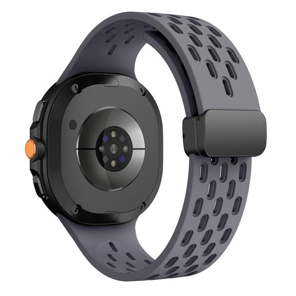For Samsung Galaxy Watch8 / Watch8 Classic Mesh Magnetic Silicone Watch Band(Space Gray)