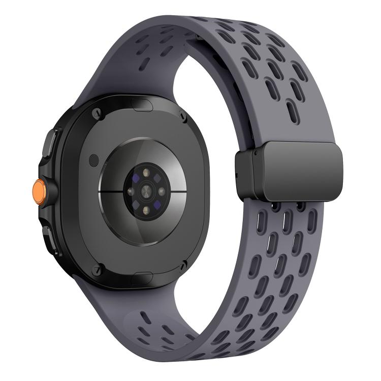 For Samsung Galaxy Watch8 / Watch8 Classic Mesh Magnetic Silicone Watch Band(Space Gray)