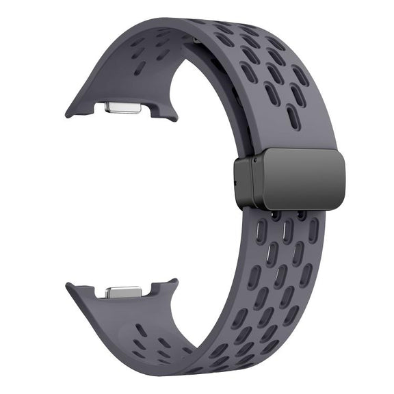 For Samsung Galaxy Watch8 / Watch8 Classic Mesh Magnetic Silicone Watch Band(Space Gray)