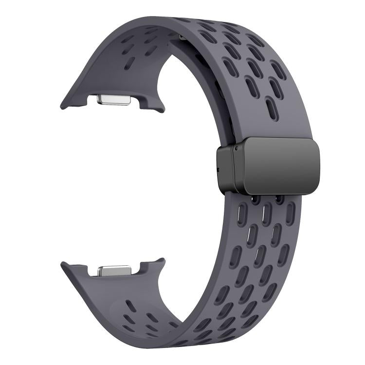 For Samsung Galaxy Watch8 / Watch8 Classic Mesh Magnetic Silicone Watch Band(Space Gray)