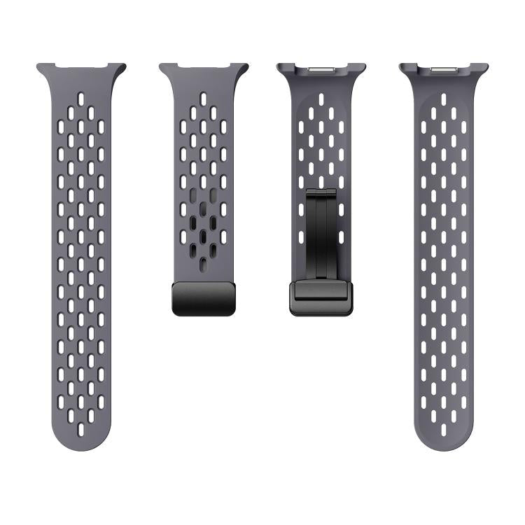 For Samsung Galaxy Watch8 / Watch8 Classic Mesh Magnetic Silicone Watch Band(Space Gray)