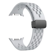 For Samsung Galaxy Watch8 / Watch8 Classic Mesh Magnetic Silicone Watch Band(Gray)
