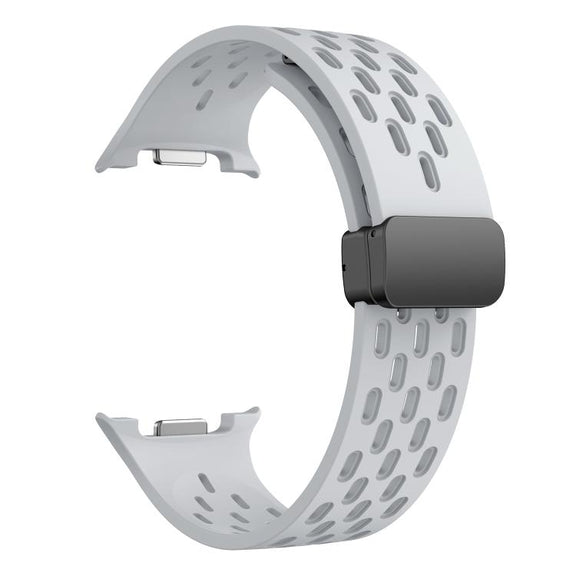 For Samsung Galaxy Watch8 / Watch8 Classic Mesh Magnetic Silicone Watch Band(Gray)