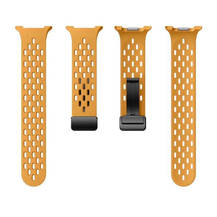 For Samsung Galaxy Watch8 / Watch8 Classic Mesh Magnetic Silicone Watch Band(Yellow)