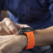 For Samsung Galaxy Watch8 / Watch8 Classic Mesh Magnetic Silicone Watch Band(Orange)