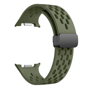 For Samsung Galaxy Watch8 / Watch8 Classic Mesh Magnetic Silicone Watch Band(Field Green)