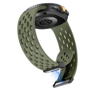 For Samsung Galaxy Watch8 / Watch8 Classic Mesh Magnetic Silicone Watch Band(Field Green)