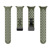 For Samsung Galaxy Watch8 / Watch8 Classic Mesh Magnetic Silicone Watch Band(Field Green)
