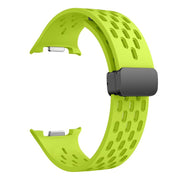 For Samsung Galaxy Watch8 / Watch8 Classic Mesh Magnetic Silicone Watch Band(Fluorescent Green)