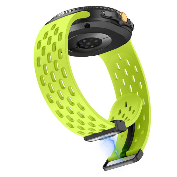 For Samsung Galaxy Watch8 / Watch8 Classic Mesh Magnetic Silicone Watch Band(Fluorescent Green)
