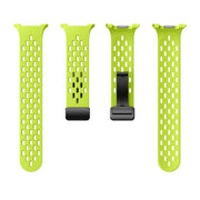 For Samsung Galaxy Watch8 / Watch8 Classic Mesh Magnetic Silicone Watch Band(Fluorescent Green)