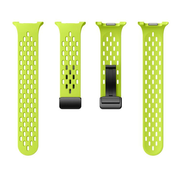 For Samsung Galaxy Watch8 / Watch8 Classic Mesh Magnetic Silicone Watch Band(Fluorescent Green)