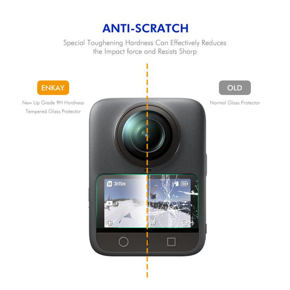 For DJI Osmo 360 ENKAY Hat-Prince 0.2mm 9H Tempered Glass Screen Protector Film