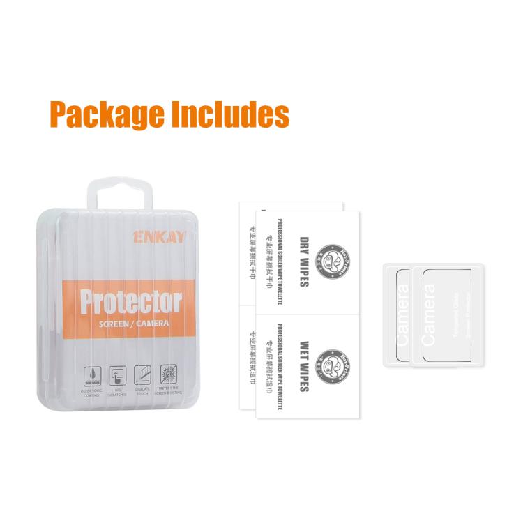 For DJI Osmo 360 2pcs ENKAY Hat-Prince 0.2mm 9H Tempered Glass Screen Protector Watch Film