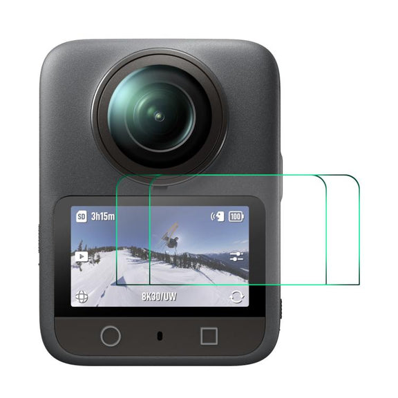 For DJI Osmo 360 2pcs ENKAY Hat-Prince 0.2mm 9H Tempered Glass Screen Protector Watch Film