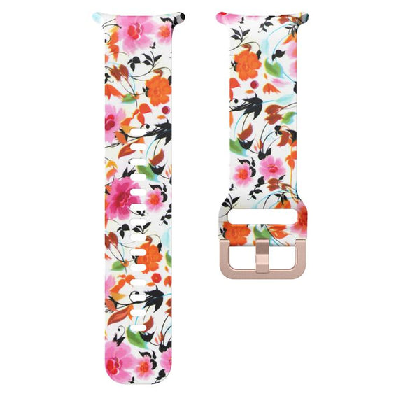 For Samsung Galaxy Watch Ultra 47mm / Ultra 2025 Printed Silicone Watch Band(Bird Song and Flowers)