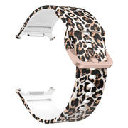 For Samsung Galaxy Watch Ultra 47mm / Ultra 2025 Printed Silicone Watch Band(Brown Leopard Print)