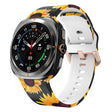 For Samsung Galaxy Watch Ultra 47mm / Ultra 2025 Printed Silicone Watch Band(Black Sunflower) - free shipping - PMC TechLife - Order now!