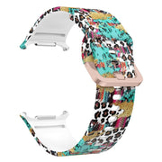 For Samsung Galaxy Watch Ultra 47mm / Ultra 2025 Printed Silicone Watch Band(Colorful Leopard Print)