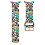 For Samsung Galaxy Watch Ultra 47mm / Ultra 2025 Printed Silicone Watch Band(Colorful Leopard Print)