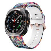 For Samsung Galaxy Watch Ultra 47mm / Ultra 2025 Printed Silicone Watch Band(Colorful Jellyfish)