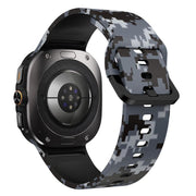 For Samsung Galaxy Watch Ultra 47mm / Ultra 2025 Printed Silicone Watch Band(Digital Camouflage)