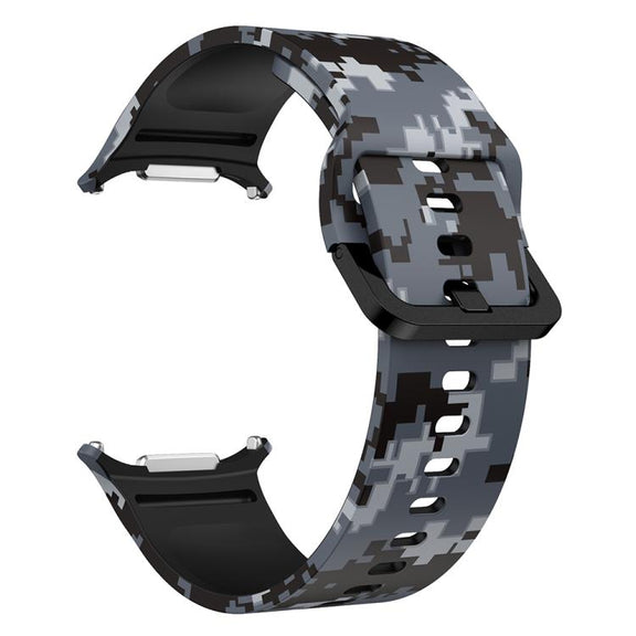 For Samsung Galaxy Watch Ultra 47mm / Ultra 2025 Printed Silicone Watch Band(Digital Camouflage)
