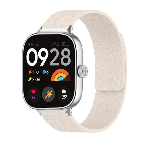 For Xiaomi Smart Band 9 Pro / Redmi Watch 5 Lychee Texture Soft Magnetic Silicone Watch Band(Starlight)