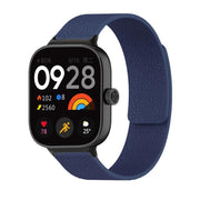 For Xiaomi Smart Band 9 Pro / Redmi Watch 5 Lychee Texture Soft Magnetic Silicone Watch Band(Dark Blue)