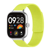 For Xiaomi Smart Band 9 Pro / Redmi Watch 5 Lychee Texture Soft Magnetic Silicone Watch Band(Fluorescent Green)