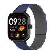 For Xiaomi Smart Band 9 Pro / Redmi Watch 5 Lychee Texture Soft Magnetic Silicone Watch Band(Blue Gray)