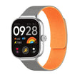 For Xiaomi Smart Band 9 Pro / Redmi Watch 5 Lychee Texture Soft Magnetic Silicone Watch Band(Gray Orange) - free shipping - PMC TechLife - Order now!