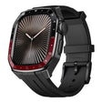 For Apple Watch Series 10 46mm Scale Model Integrated Metal Frame Silicone Watch Band(Black Frame Black Red Dial) - free shipping - PMC TechLife - Order now!