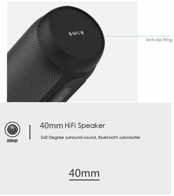 AEC BQ615 PRO Colorful LED Wireless HiFi Stereo Speaker, Combines Bluetooth + TF card player + FM radio + AUX + NFC