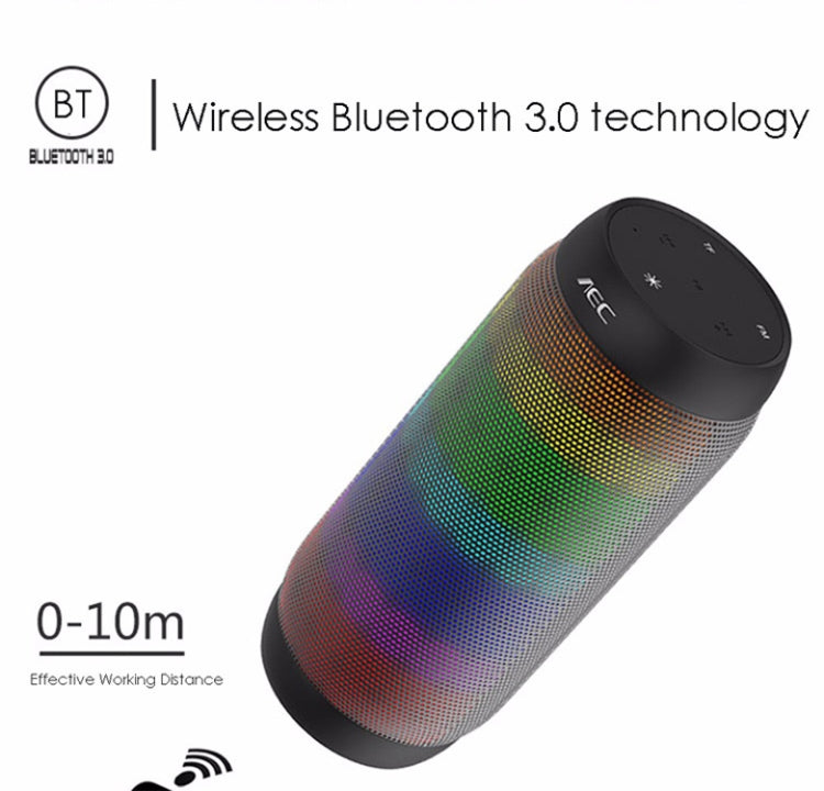 AEC BQ615 PRO Colorful LED Wireless HiFi Stereo Speaker, Combines Bluetooth + TF card player + FM radio + AUX + NFC - free shipping - PMC Jewellery - Order now!