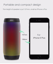 AEC BQ615 PRO Colorful LED Wireless HiFi Stereo Speaker, Combines Bluetooth + TF card player + FM radio + AUX + NFC