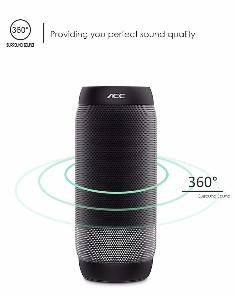 AEC BQ615 PRO Colorful LED Wireless HiFi Stereo Speaker, Combines Bluetooth + TF card player + FM radio + AUX + NFC