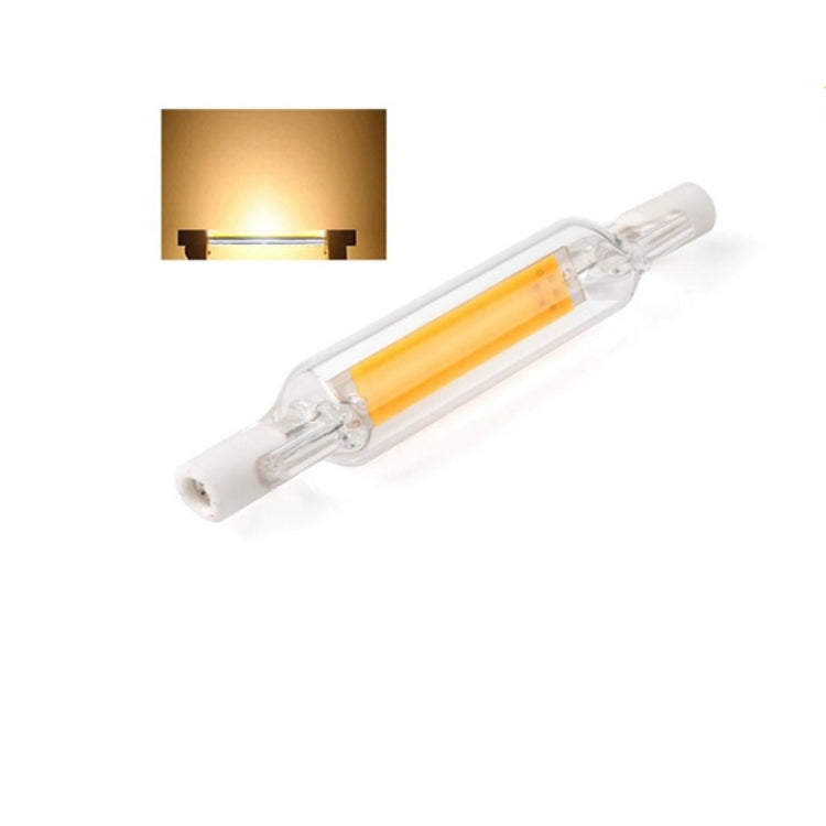R7S 5W COB LED Lamp Bulb Glass Tube for Replace Halogen Light Spot Light,Lamp Length: 78mm, AC:220v(Warm White) - LED Blubs & Tubes by PMc TechLife | Online Shopping South Africa | PMc TechLife | Buy Now Pay Later Mobicred