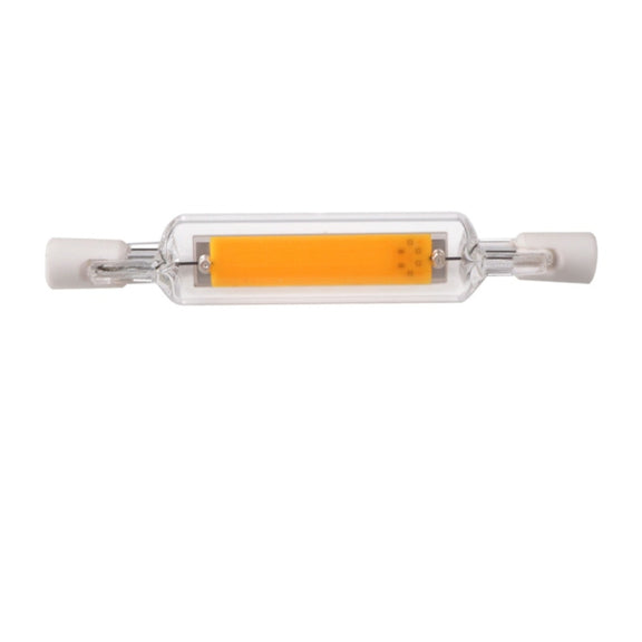 R7S 5W COB LED Lamp Bulb Glass Tube for Replace Halogen Light Spot Light,Lamp Length: 78mm, AC:220v(Cool White)