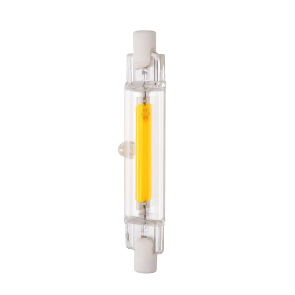R7S 5W COB LED Lamp Bulb Glass Tube for Replace Halogen Light Spot Light,Lamp Length: 78mm, AC:220v(Cool White)