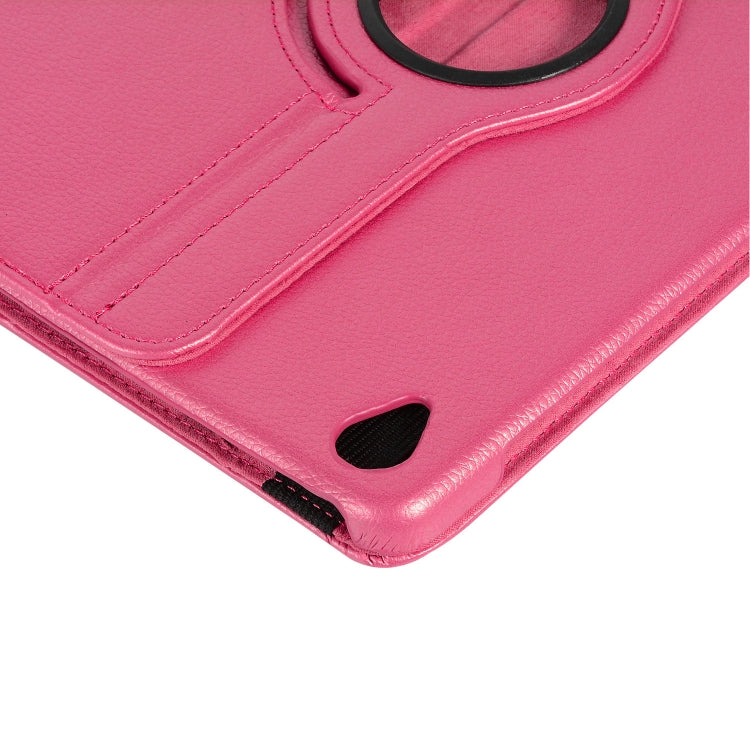 ENKAY 360 Degree Rotation Lichi Texture Leather Case with Holder for HUAWEI MediaPad M6 10.8 2019(Rose) - free shipping - PMC Jewellery - Order now!