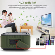 W-KING S7 Mini Wireless Water-resistant Loudspeaker With TF/FM/AUX/NFC Bluetooth Bike Speaker(Army Green)