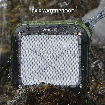 W-KING S7 Mini Wireless Waterproof Loudspeaker With TF/FM/AUX/NFC Bluetooth Bike Speaker(Army Green) - free shipping - PMC Jewellery - Order now!