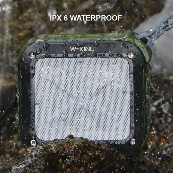W-KING S7 Mini Wireless Water-resistant Loudspeaker With TF/FM/AUX/NFC Bluetooth Bike Speaker(Army Green)