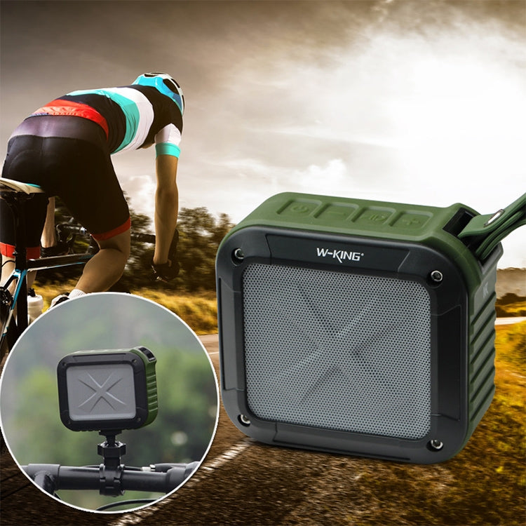 W-KING S7 Mini Wireless Water-resistant Loudspeaker With TF/FM/AUX/NFC Bluetooth Bike Speaker(Army Green)